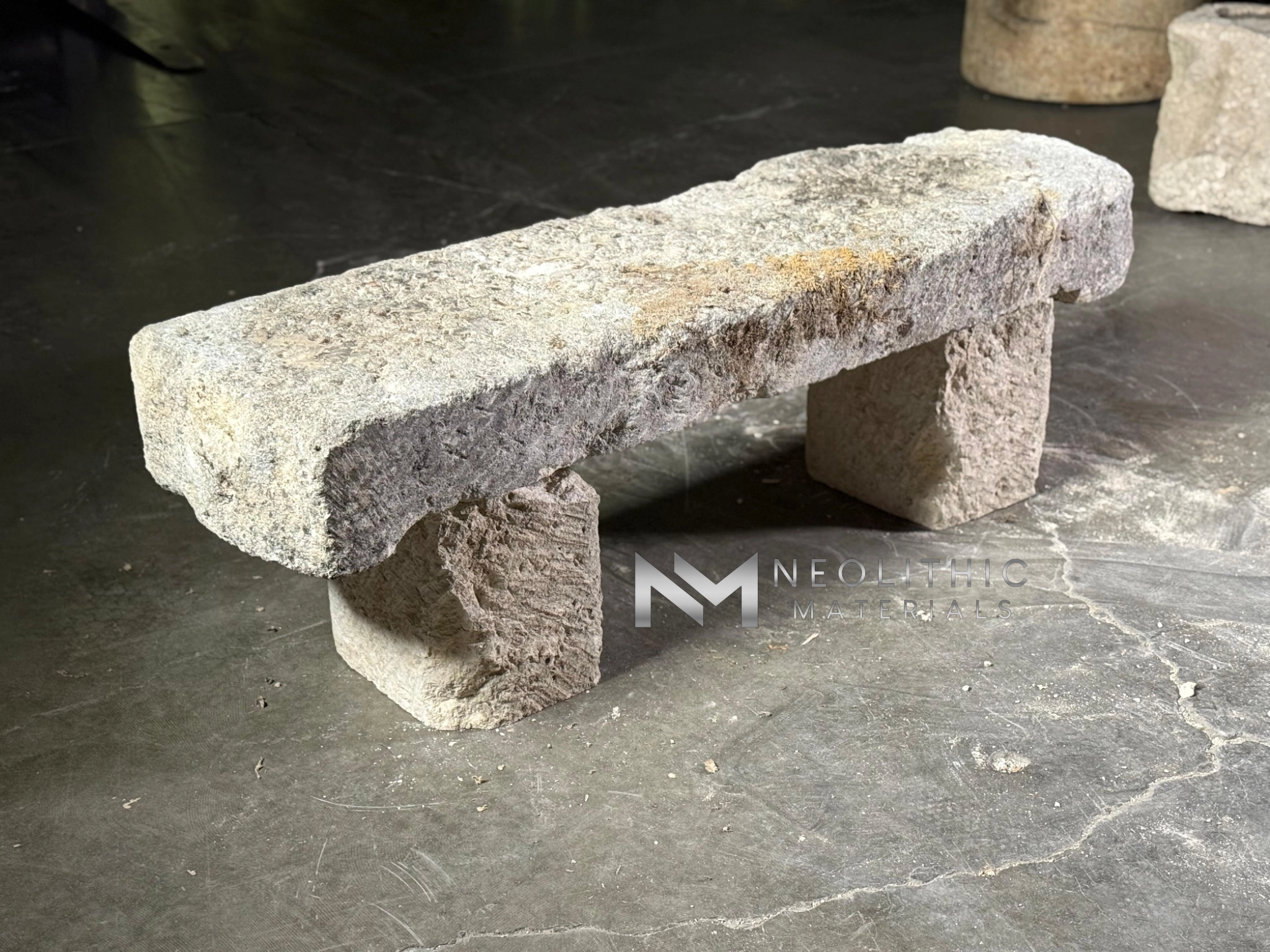 French 19th Century Antique Limestone Bench - Image 2